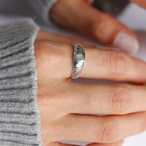 Okyanus Sedefli Tasarım Yüzük