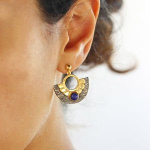 El Yapımı Tasarım Lapis Küpe