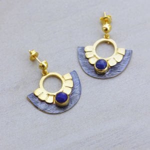 El Yapımı Tasarım Lapis Küpe