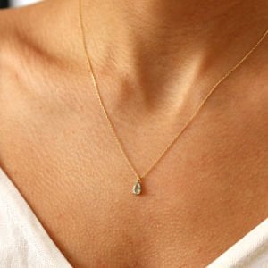 Damla Aqua Marin Kolye