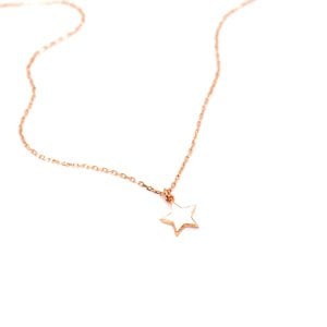 Beyaz Mineli Yıldız Kolye