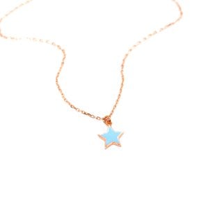 Turkuaz Mineli Yıldız Kolye