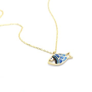 Mineli Balık Kolye