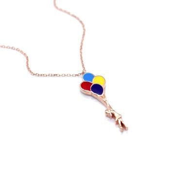 Uçan Balonlu Kız Kolye