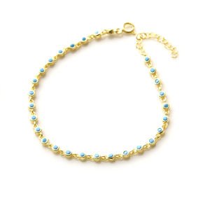 Sıvama Turkuaz Taşlı Bileklik