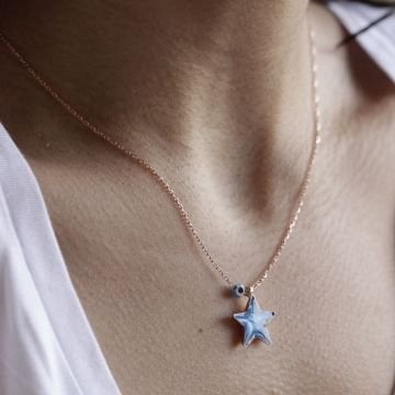 Mineli Yıldız Kolye
