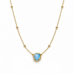 Mavi Opal Top Top Kolye II