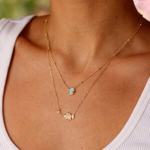 Mavi Opal Top Top Kolye II