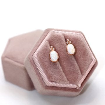 Opal Taşlı Küpe