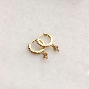 Sallantılı Lotus Halka Küpe
