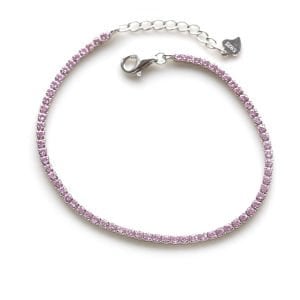 Pembe Taşlı İncecik Su Yolu Bileklik