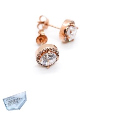 Swarovski 1 Karat Tek Taş Küpe