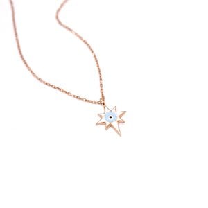 Mineli Kutup Yıldızı Kolye