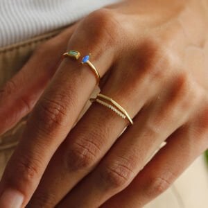 Mekik Baget Opal Yüzük (Ayarlanabilir)