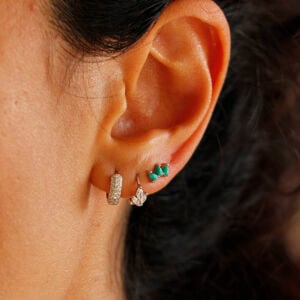 Mini Lotus Halka Küpe (Tek Adet)