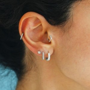 Mini Üçtaş Tragus Küpe