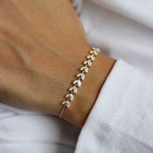 Sıralı Markiz Yaprak Bileklik