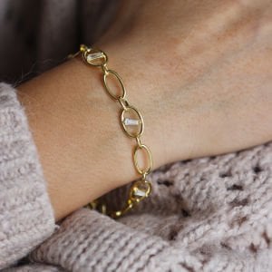 Tasarım Oval Zincir Baget Bileklik