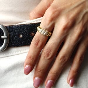 Taşlı Bomb Yüzük (Ayarlanabilir)