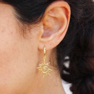 Tasarım Güneş Halka Küpe