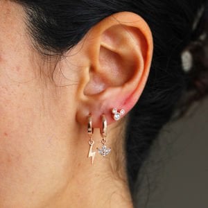 Markiz Üçtaş Halka Küpe