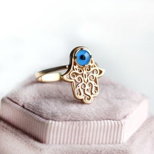 Etnik Desenli Fatma Ana Eli Göz Yüzük