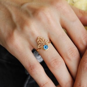 Etnik Desenli Fatma Ana Eli Göz Yüzük