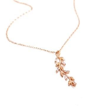 Baget Yaprak Dal Kolye