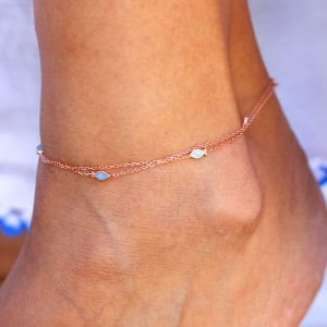 Çift Zincir Sıralı Balık Halhal