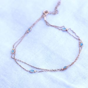 Çift Zincir Sıralı Balık Halhal