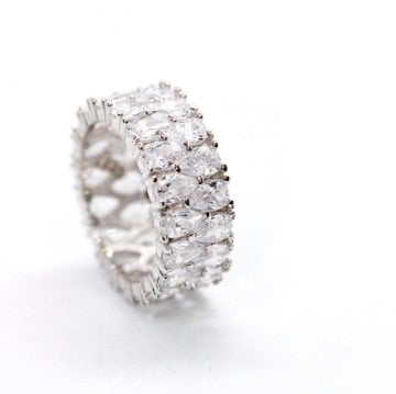 Çift Damla Tamtur Yüzük