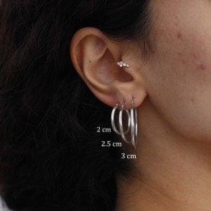 Düz Halka Küpe 2.5 cm