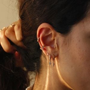 Yıldız Figür Cuff Kıkırdak Küpe