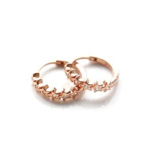 Sıra Yıldız Halka Küpe