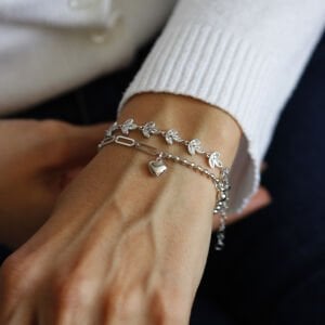 Top Ataç Zincir Kalp Bileklik