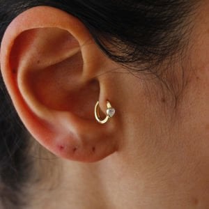 Mini Kalp Halka Tragus