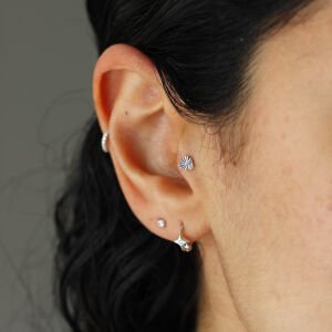 Parıltı Mini Halka Küpe