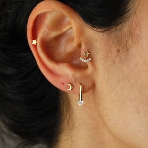 Hilal Sallantılı Yıldız Tragus 9K