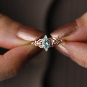 Aqua Marin Vintage Yüzük
