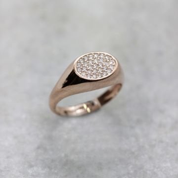 Oval Taşlı Şovalye Yüzük (Ayarlanabilir)