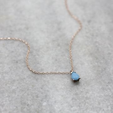 Turkuaz Mini Damla Kolye