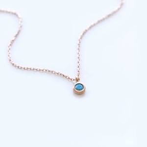 Mini Turkuaz Tektaş Kolye