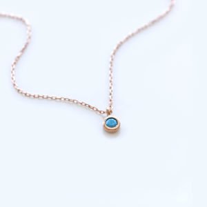 Mini Turkuaz Tektaş Kolye