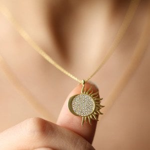 Hilal Güneş Kolye