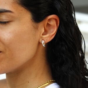 Tasarım Üç Renk Halka Küpe