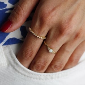 Sıra Taşlı Top Top Yüzük