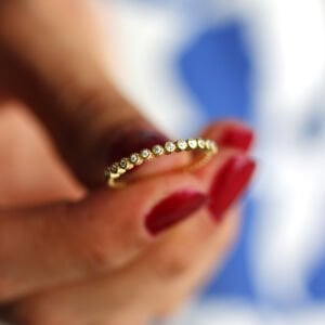 Sıra Taşlı Top Top Yüzük