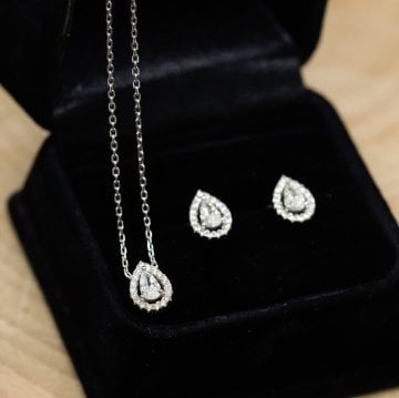 Pırlanta Montur Mini Damla Tektaş Kolye