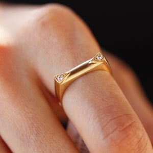 Retro Uzun Dörtgen Yüzük