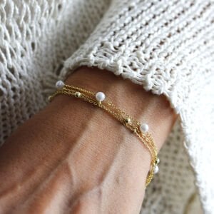 Üç Zincir İnci Bileklik